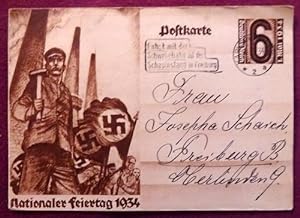 Ansichtskarte AK Ganzsache "Nationaler Feiertag 1934" (Aufdruckmarke 6 Rpf Deutsches Reich 1. Mai...