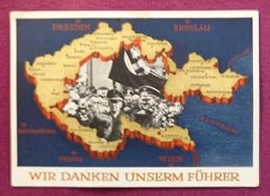 Ansichtskarte AK Ganzsache "Wir danken unserm Führer" (Aufdruckmarke 6 Rpf Deutsches Reich, Stemp...