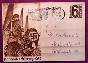 Ansichtskarte AK Ganzsache "Nationaler Feiertag 1934" (Aufdruckmarke 6 Rpf Deutsches Reich 1. Mai...