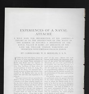 Immagine del venditore per Experiences Of A Naval Attache venduto da Legacy Books II