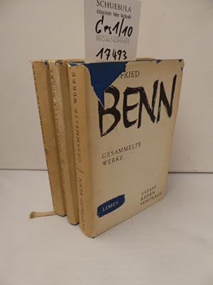 Seller image for Gesammelte Werke : In 4 Bnden. Vorhanden sind Band 1 bis 3 Gottfried Benn. Hrsg. von Dieter Wellershoff. Mit Untersttzung d. d. Knste, Berlin for sale by Schuebula