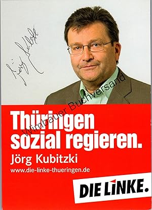 Immagine del venditore per Signierte Postkarte Jrg Kubitzki MdL Die Linke Thringen /// Autogramm Autograph signiert signed signee venduto da Antiquariat im Kaiserviertel | Wimbauer Buchversand