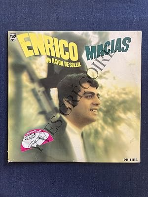 DEDICACE ENRICO MACIAS SUR 33 TOURS UN RAYON DE SOLEIL