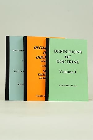 Bild des Verkufers fr Definitions of Doctrines (Complete 3 Volume Set) zum Verkauf von Shelley and Son Books (IOBA)