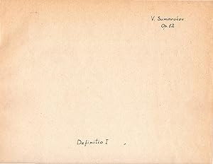 Definitio I - Concerto for Four [Alto] Saxophones, Four Percussionists, and Organ (or Strings), O...