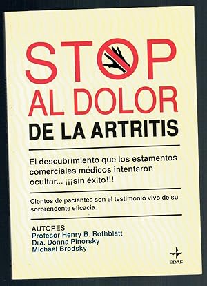 Immagine del venditore per STOP AL DOLOR DE LA ARTRITIS venduto da Librera Dilogo