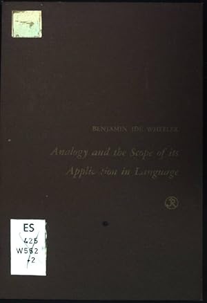Bild des Verkufers fr Analogy and the Scope of its Application in Language. zum Verkauf von books4less (Versandantiquariat Petra Gros GmbH & Co. KG)