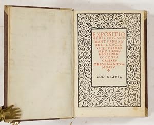 Bild des Verkufers fr Expositione del Tricasso Mantuano sopra il Cocle . (colla traduzione della Chiromantia). zum Verkauf von Antiq. F.-D. Shn - Medicusbooks.Com