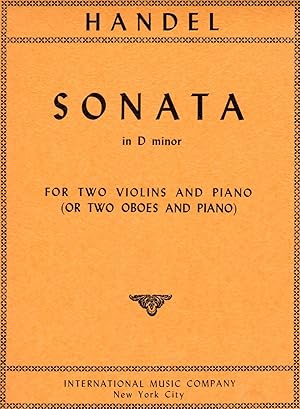 Sonata in D Minor for Two Violins (or Two Oboes) and Piano [TWO PARTS and PIANO FULL SCORE][