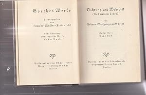 Bild des Verkufers fr Goethes Werke. 1.Abteilung: Biographische Werke. Band I. zum Verkauf von Ant. Abrechnungs- und Forstservice ISHGW