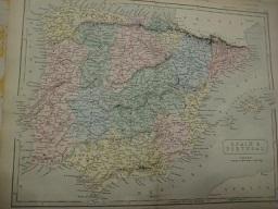 Orig. Landkarte "Spain & Portugal" 1860