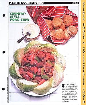 McCall's Cooking School Recipe Card: Meat 40 - Country Pork Stew With Herb Biscuits : Replacement...