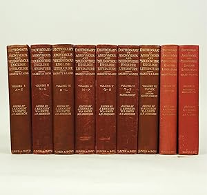 Seller image for Dictionary of Anonymous and Pseudonymous English Literature (Complete 9-Volume Set) for sale by Shelley and Son Books (IOBA)