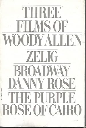 Immagine del venditore per Three Films of Woody Allen: Zelig, Broadway Danny Rose, The Purple Rose of Cairo venduto da Cher Bibler