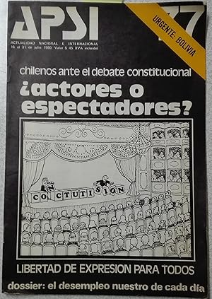 APSI.- Año III.- N°77 - 16 al 31 de julio de 1980. Chilenos ante el debate constitucional ¿ actor...