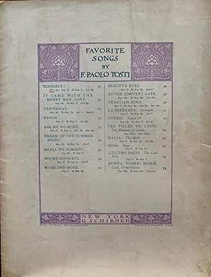 Seller image for Favorite Songs By F. Paolo Tosti : Good-Bye! for sale by Epilonian Books