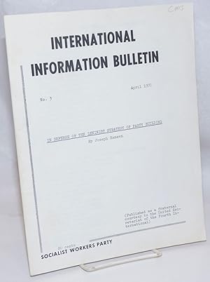 Seller image for International information bulletin, no. 3, April 1971 for sale by Bolerium Books Inc.