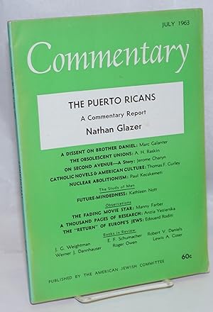 Seller image for Commentary: vol. 36, #1, July, 1963: The Puerto Ricans; a Commentary Report for sale by Bolerium Books Inc.