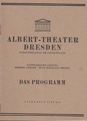 Programmheft Ludwig Anzengruber DAS VIERTE GEBOT Spielzeit 1927 / 28