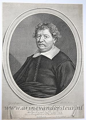 [Original engraving/gravure] Portrait of Frans Koerten/Portret van graveur en kaartinkleurder Fra...