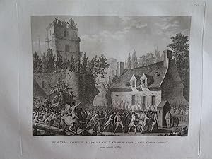 Tableaux historiques de la Révolution française. N°25) Besenval conduit dans un vieux château fort