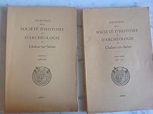 CHALON sur Saône . Mémoires de la société d'histoire et d'archéologie . Tomes 39 et 40 ( de 1966 ...
