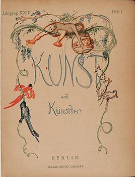 Seller image for Kunst und Knstler. Monatsschrift fu?r bildende Kunst und Kunstgewerbe. (Extensive run of 32 years in 109 volumes). First edition. for sale by Wittenborn Art Books