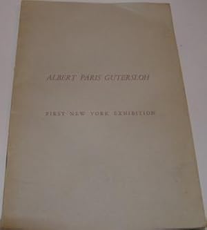 Imagen del vendedor de Albert Paris Gutersloh Watercolors. Exhibition Opening November 29, Continuing to December 31, 1966. Landau-Alan Gallery. a la venta por Wittenborn Art Books