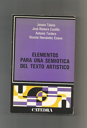 Imagen del vendedor de Elementos para una semitica del texto artstico. (Poesa, narrativa, teatro, cine). a la venta por Librera El Crabo