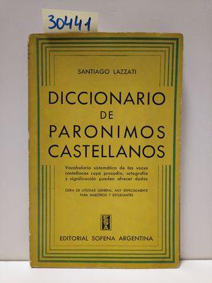 Imagen del vendedor de DICCIONARIO DE PARNIMOS CASTELLANOS a la venta por Librera Circus
