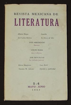 Bild des Verkufers fr Revista Mexicana De Literatura. Nmero 5-6- Mayo-Junio, 1965 zum Verkauf von Librera Urbe