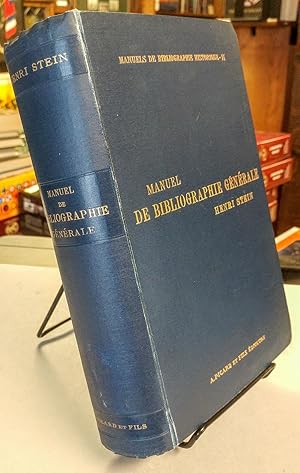 Manuel de Bibliographie générale (Bibliotheca bibliographica nova)