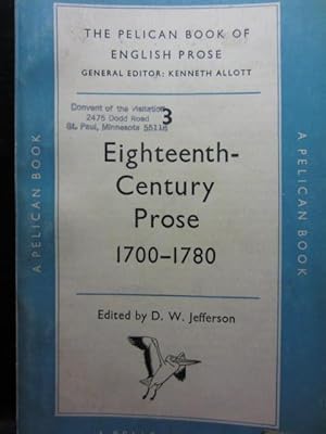 EIGHTEENTH CENTURY PROSE 1700 - 1780