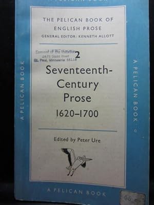 Seller image for SEVENTEENTH CENTURY PROSE 1620 - 1700 for sale by The Book Abyss