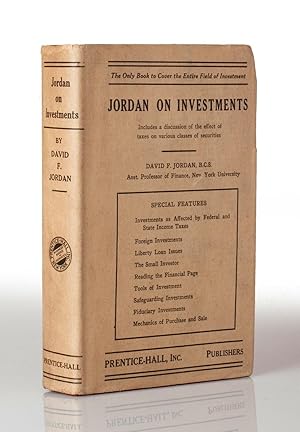 Seller image for Jordan On Investments for sale by This Old Book, Inc