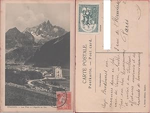 Immagine del venditore per Chamonix. Les Pratz et l' Aiguille du Dr. Viaggiata 1910. Erinnofilo Giovanna d'Arco venduto da libreria biblos