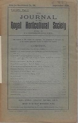The Journal of the Royal Horticultural Society Volume LIV part 2 [Exhibition of Garden Design and...
