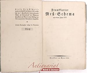 Frankfurter Meß-Schema aus dem Jahr 1775 - Franckfurter Meß-Schema; oder Verzeichniß aller nach F...