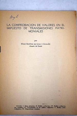 Seller image for La comprobacin de valores y el impuesto sobre transmisiones patrimoniales for sale by Alcan Libros
