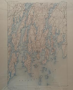 Maine, Boothbay Sheet, Topography, State of Maine, U.S. Geological Survey, George Otis Smith, Dir...