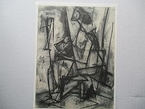 Seller image for Lee Krasner Charcoal Drawings 1938-1940 Robert Miller Gallery 1985 Exhibition invite postcard for sale by ANARTIST