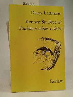 Seller image for Kennen Sie Brecht? Stationen seines Lebens for sale by ANTIQUARIAT Franke BRUDDENBOOKS