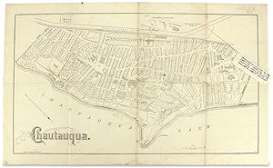 [Circa 1910s Map of of the town of Chautauqua on Chautauqua Lake, New York]
