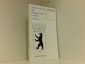 Bild des Verkufers fr Abgeordnetenhaus von Berlin, 11. Wahlperiode. Volkshandbuch Volkshandbuch zum Verkauf von Book Broker