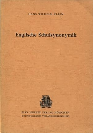 Seller image for Englische Schulsynonymik for sale by Flgel & Sohn GmbH