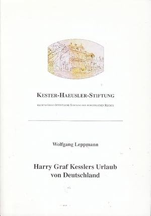 Harry Graf Kesslers Urlaub von Deutschland : Vortrag, 5. März 1998, Haeusler-Villa, Fürstenfeldbr...