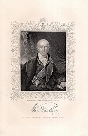 Immagine del venditore per Richard Wellesley, Marquis Wellesley, K.G. Stahlstich-Portrt. venduto da Antiquariat Dennis R. Plummer