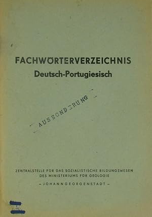 Imagen del vendedor de Fachwrterverzeichnis Deutsch-Portugiesisch (etwa 500 Schlagwrter), a la venta por Versandantiquariat Hbald