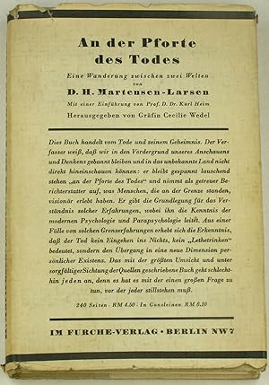 Image du vendeur pour An der Pforte des Lebens. Ein Wanderung zwischen zwei Welten., mis en vente par Versandantiquariat Hbald