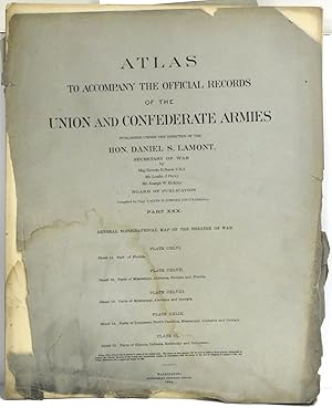 Seller image for [PART 30] ATLAS TO ACCOMPANY THE OFFICIAL RECORDS OF THE UNION AND CONFEDERATE ARMIES. PLATE CXLVI PART OF FLORIDA. PLATE CXLVII PARTS OF MISSISSIPPI, ALABAMA, GEORGIA AND FLORIDA. PLATE CXLVIII PARTS OF MISSISSIPPI, ALABAMA AND GEORGIA. PLATE CXLIV PARTS OF TENNESSEE, NORTH CAROLINA, MISSISSIPPI, ALABAMA AND GEORGIA. PLATE CL PARTS OF ILLINOIS, INDIANA, KENTUCKY AND TENNESSEE for sale by BLACK SWAN BOOKS, INC., ABAA, ILAB